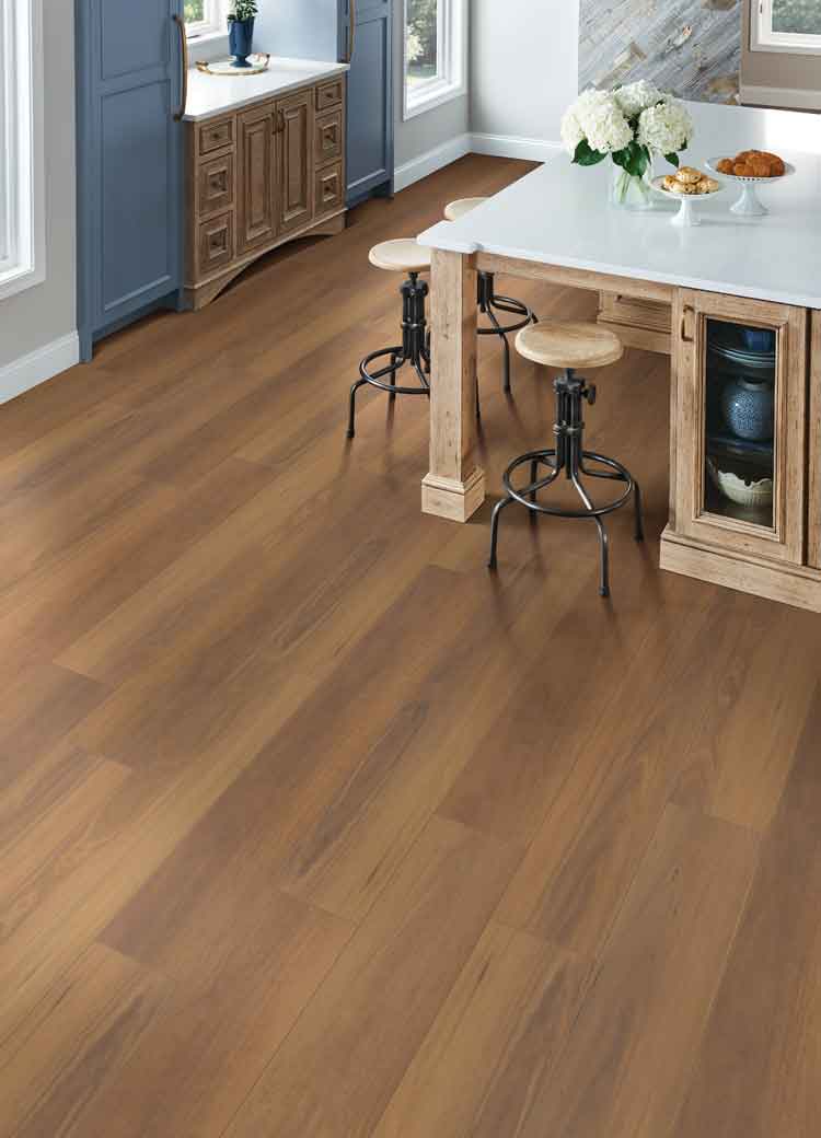 installed vinyl flooring in home
